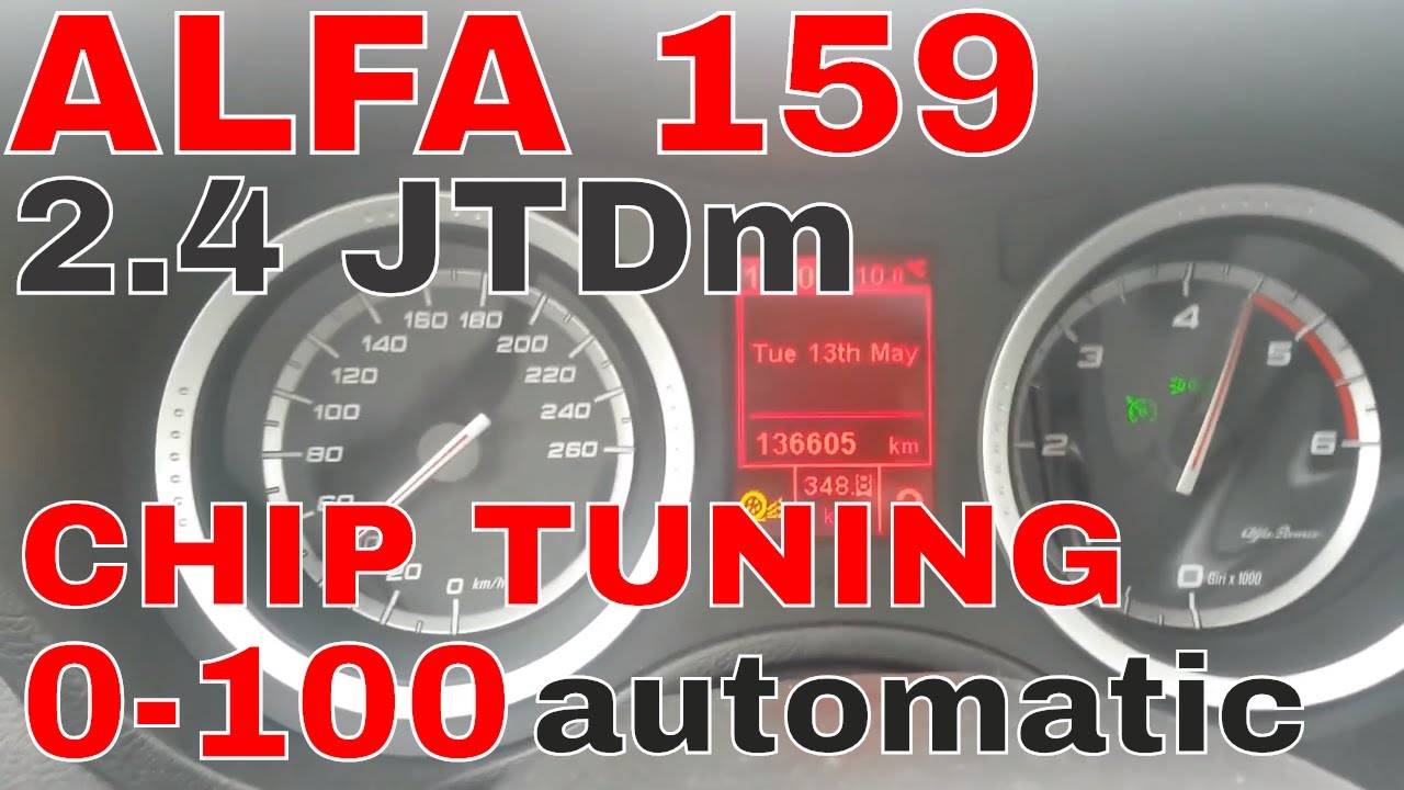 Alfa Romeo 159 2.4 JTDm CHIP TUNING 230HP 0-100 acceleration Q Tronic AUTOMATIC