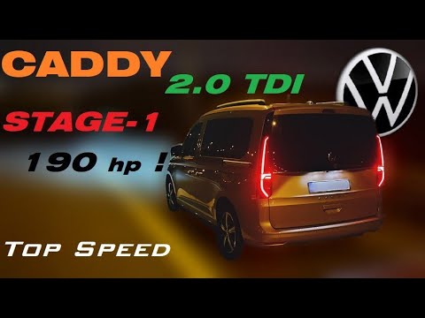 VW CADDY V (2021) STAGE-1 2.0 TDI (190 hp) Acceleration & Top speed