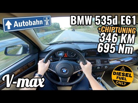 2009 BMW E61 535d (CHIPTUNING) - Próba autostradowa i prezentacja z bliska.